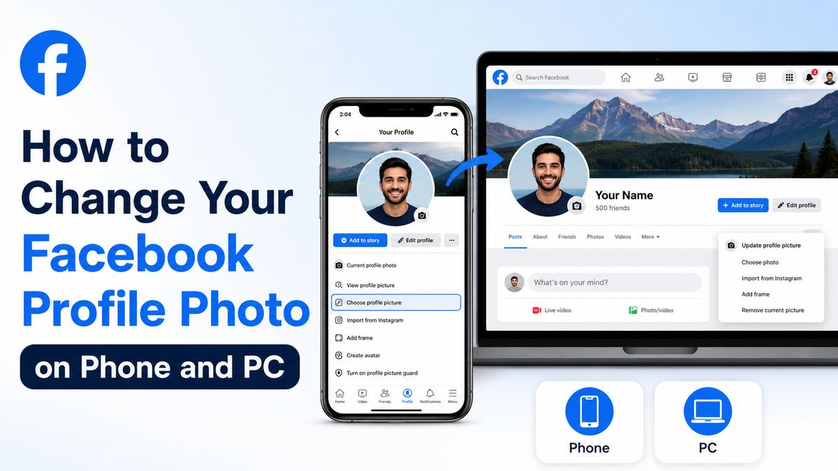 How to Change Your Facebook Profile Photo on Phone and PC
