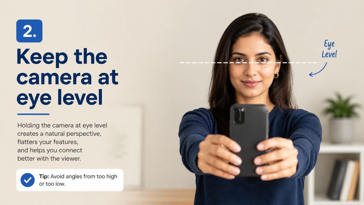 2. Keep the camera at eye level